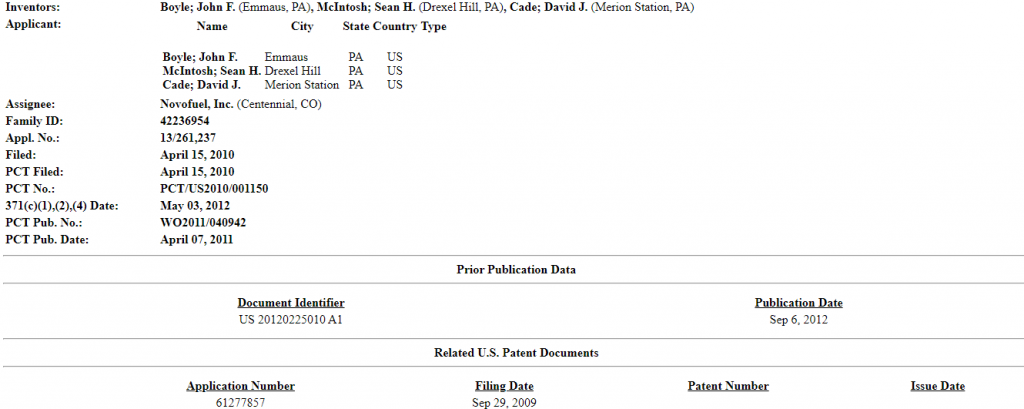 US Patent-Documentation